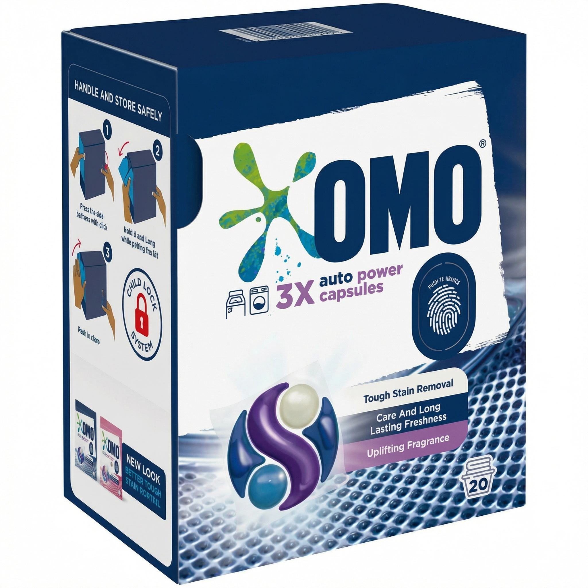 OMO Auto Power Laundry Capsules 20 x 21ml